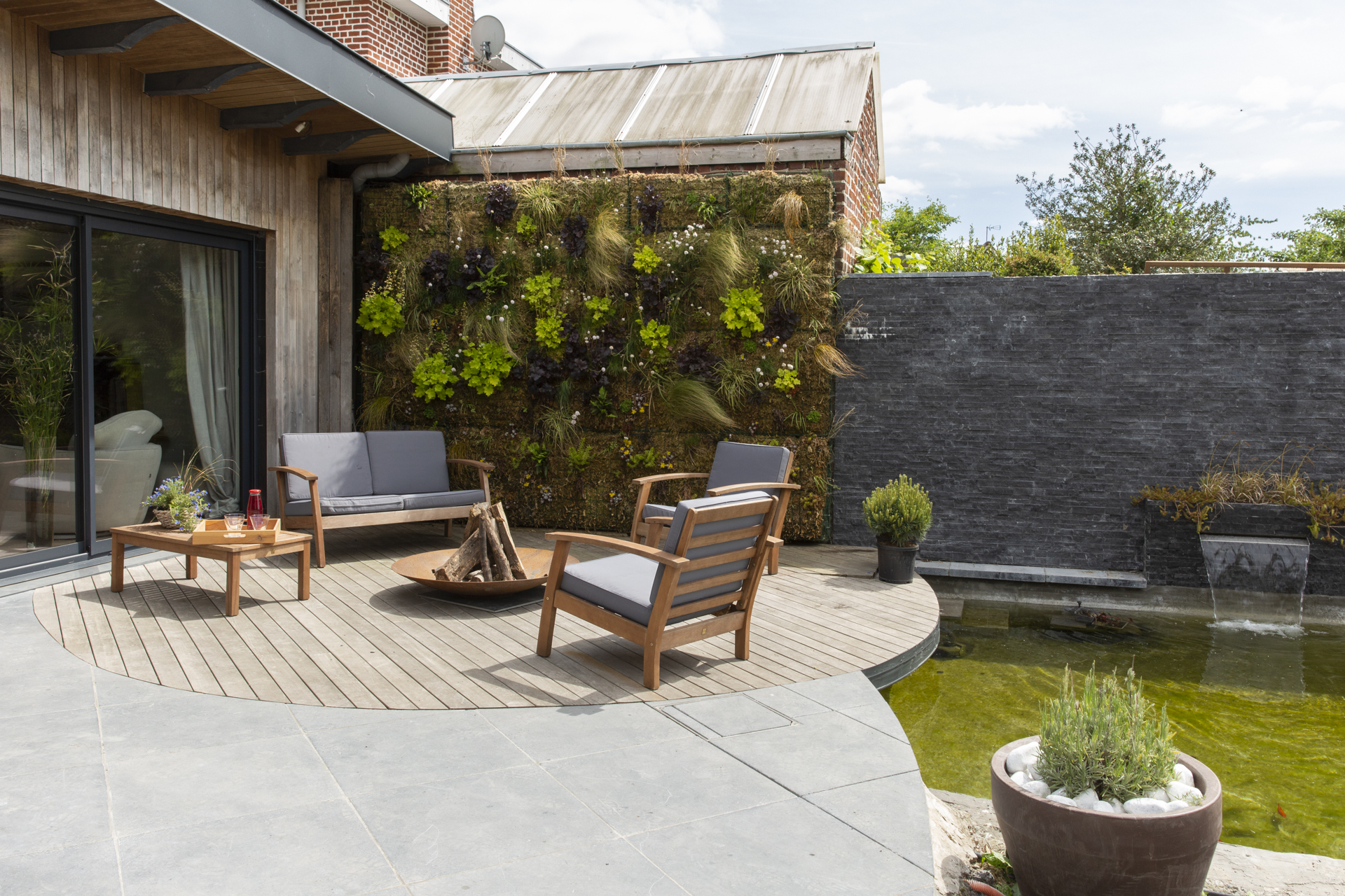 Terrasse en bois à Fretin